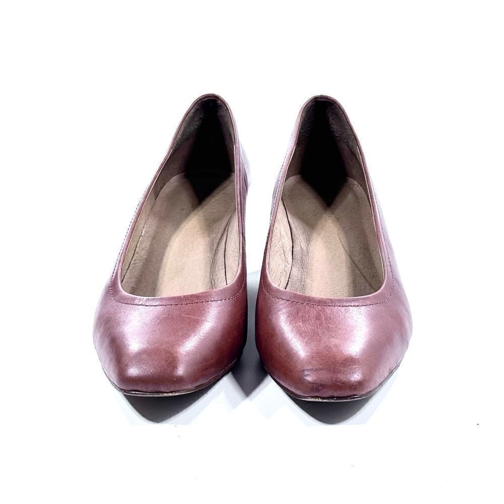 Madewell Ella leather shoe with wood heel 10